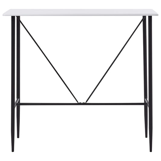 Barový Stůl Bílý 120 X 60 X 110 Cm Mdf