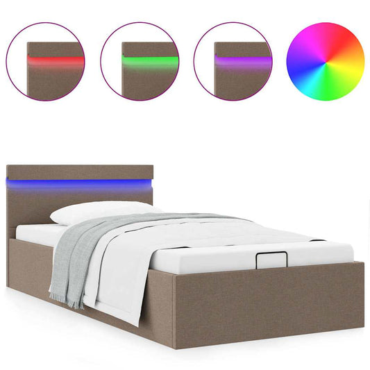 Rám Postele S Úložným Prostorem Led Textil