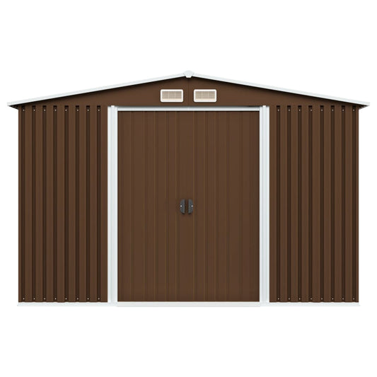 Zahradní Domek Na Nářadí Hnědý 257 X 205 X 178 Cm Ocel
