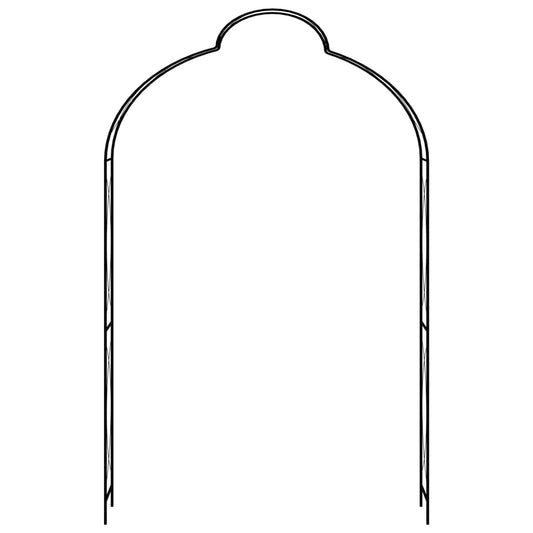 Zahradní Oblouk Černý 150 X 34 X 240 Cm Železný