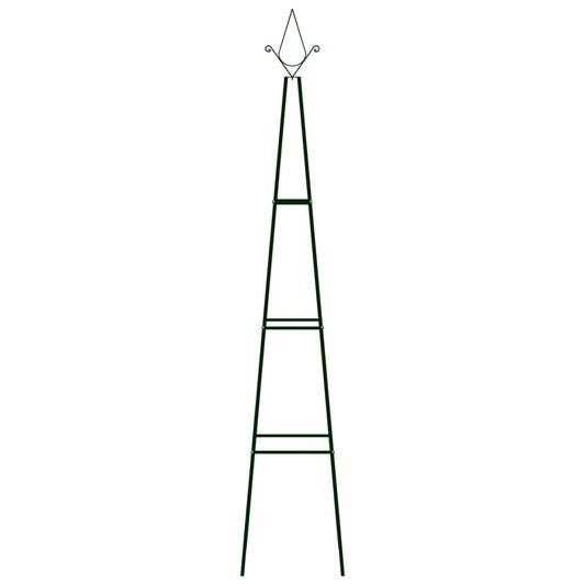 Opory Na Pnoucí Rostliny 2 Ks Tmavě Zelené 35X35X195 Cm Železo