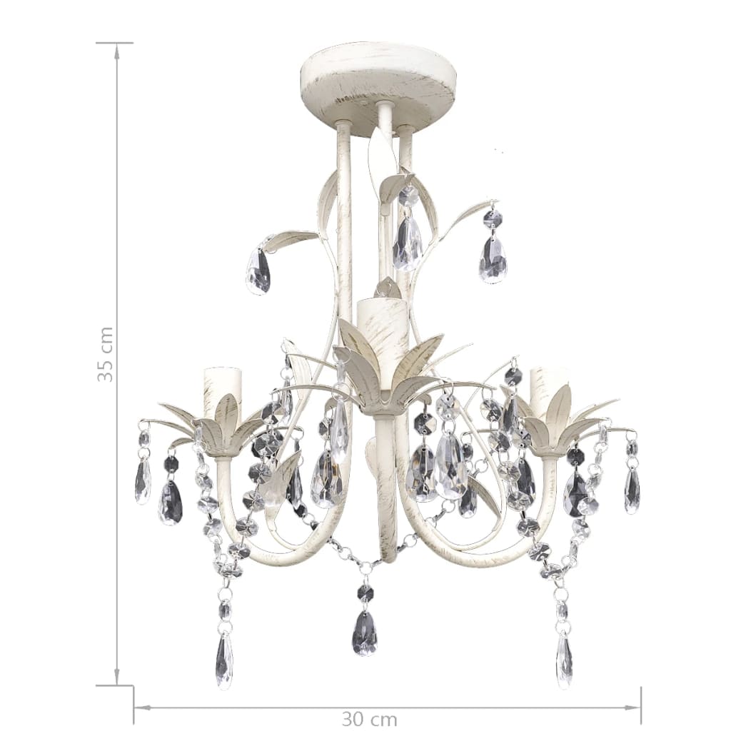 Křišťálové Lustry 2 Ks Elegantní Bílé