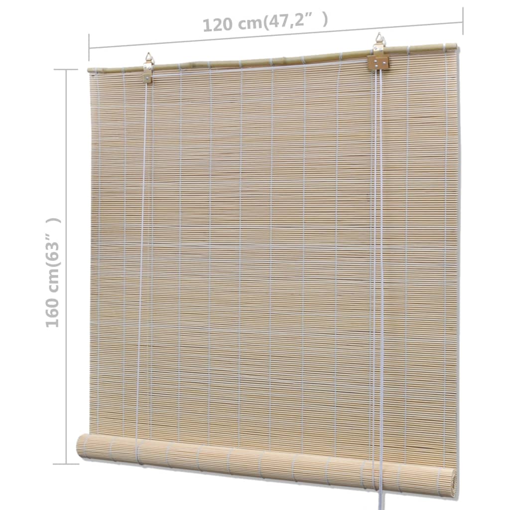 Zatemňovací Rolety Z Přírodního Bambusu 4 Ks 120 X 160 Cm