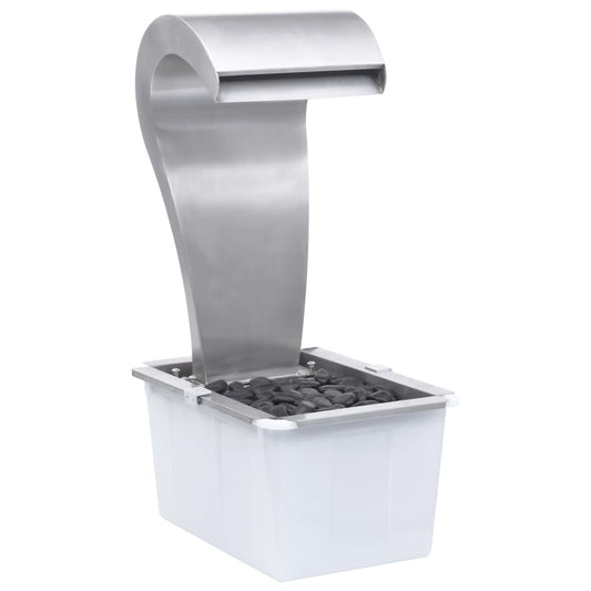 Zahradní Vodopád Stříbrný 52,4 X 34,2 X 82 Cm Nerezová Ocel