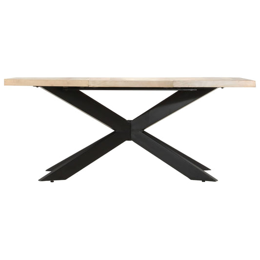 Jídelní Stůl 180 X 90 X 76 Cm Masivní Bělené Mangovníkové Dřevo