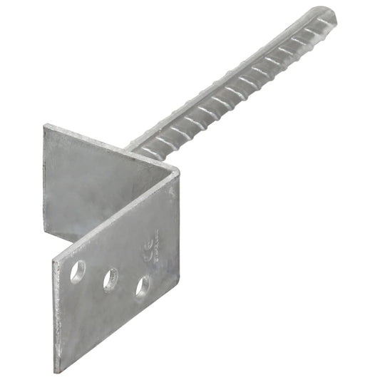 Plotové Kotvy 6 Ks Stříbrné 8 X 6 X 30 Cm Pozinkovaná Ocel
