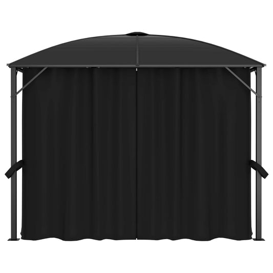 Altán Se Závěsy 300 X 300 X 265 Cm Antracitový