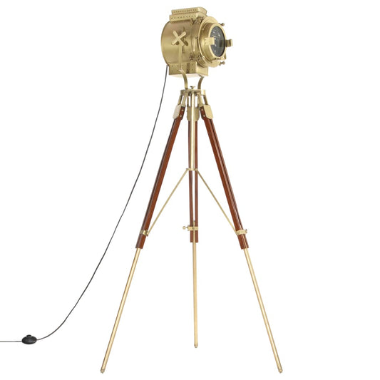 Stojací Lampa Na Stativu Masivní Mangovníkové Dřevo 193 Cm
