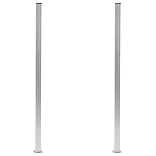 Plotové Sloupky 2 Ks Hliník 185 Cm