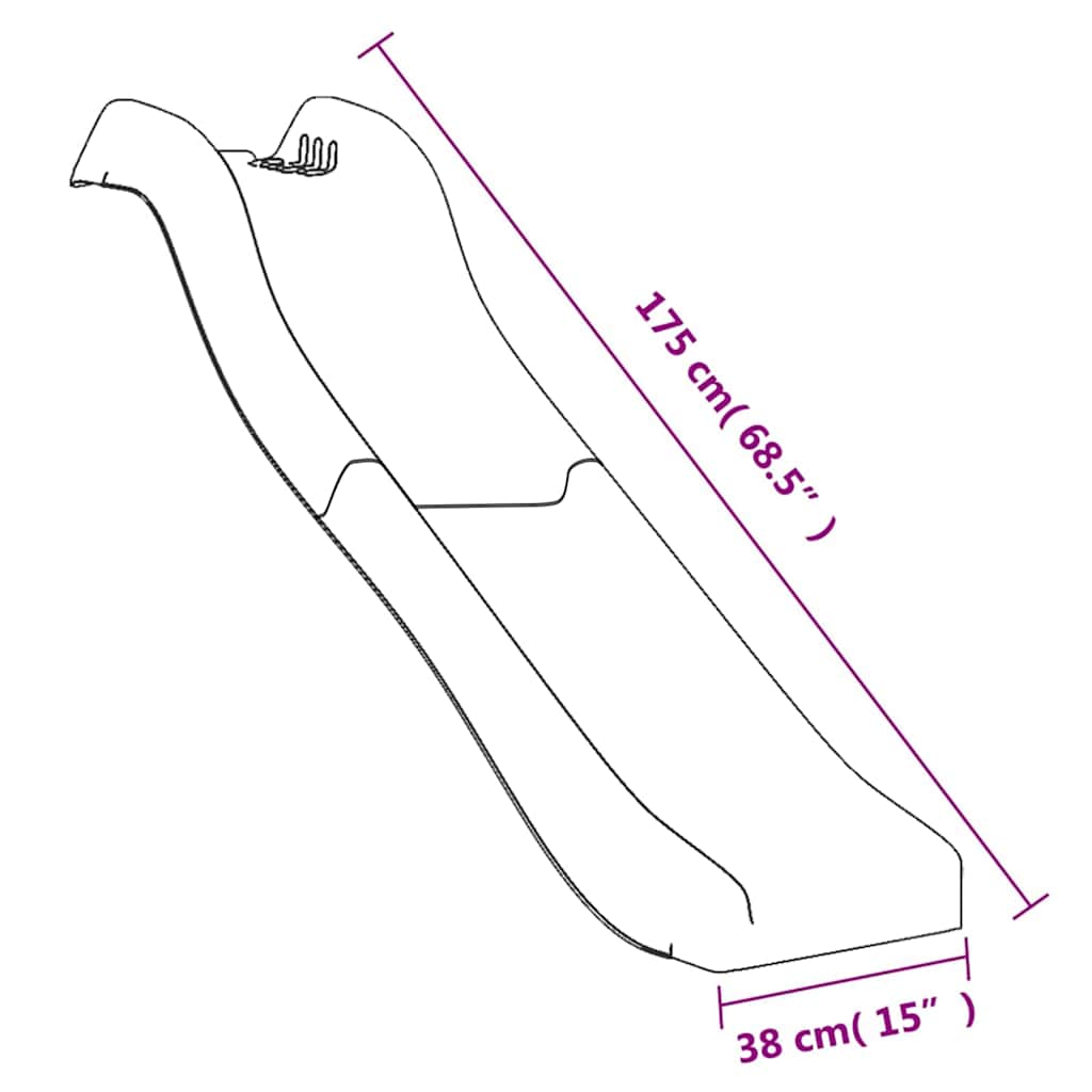 Skluzavka Modrá 175 X 38 X 23 Cm Polypropylen