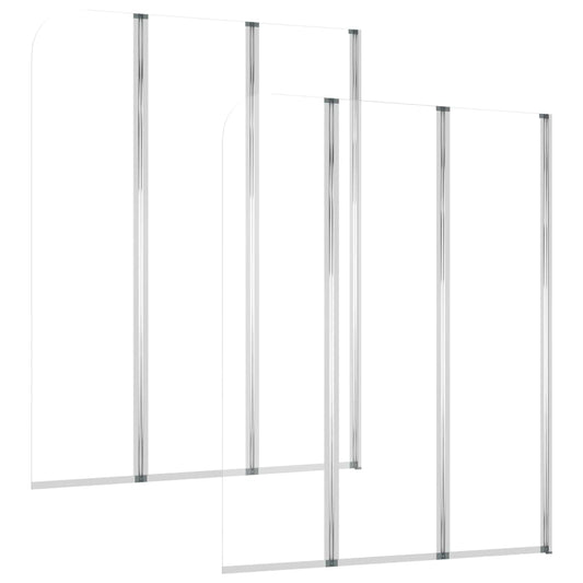 Sprchové Kouty 2 Ks Tvrzené Sklo Průhledné