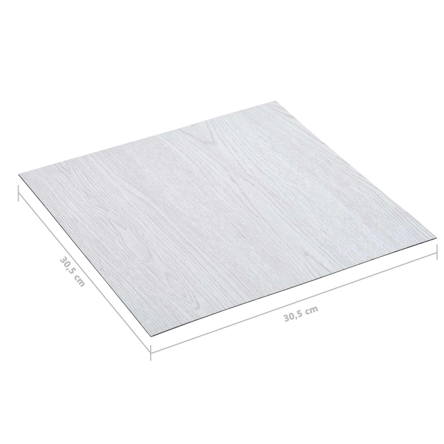Podlahová Prkna 5,11 M² 55 Pcs Pvc Bílá Dřevo