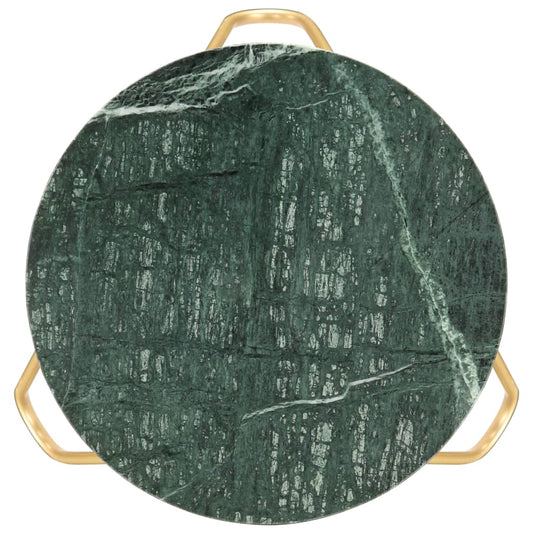 Konferenční Stolek Zelený 40X40X40Cm Pravý Kámen Mramorový Vzor