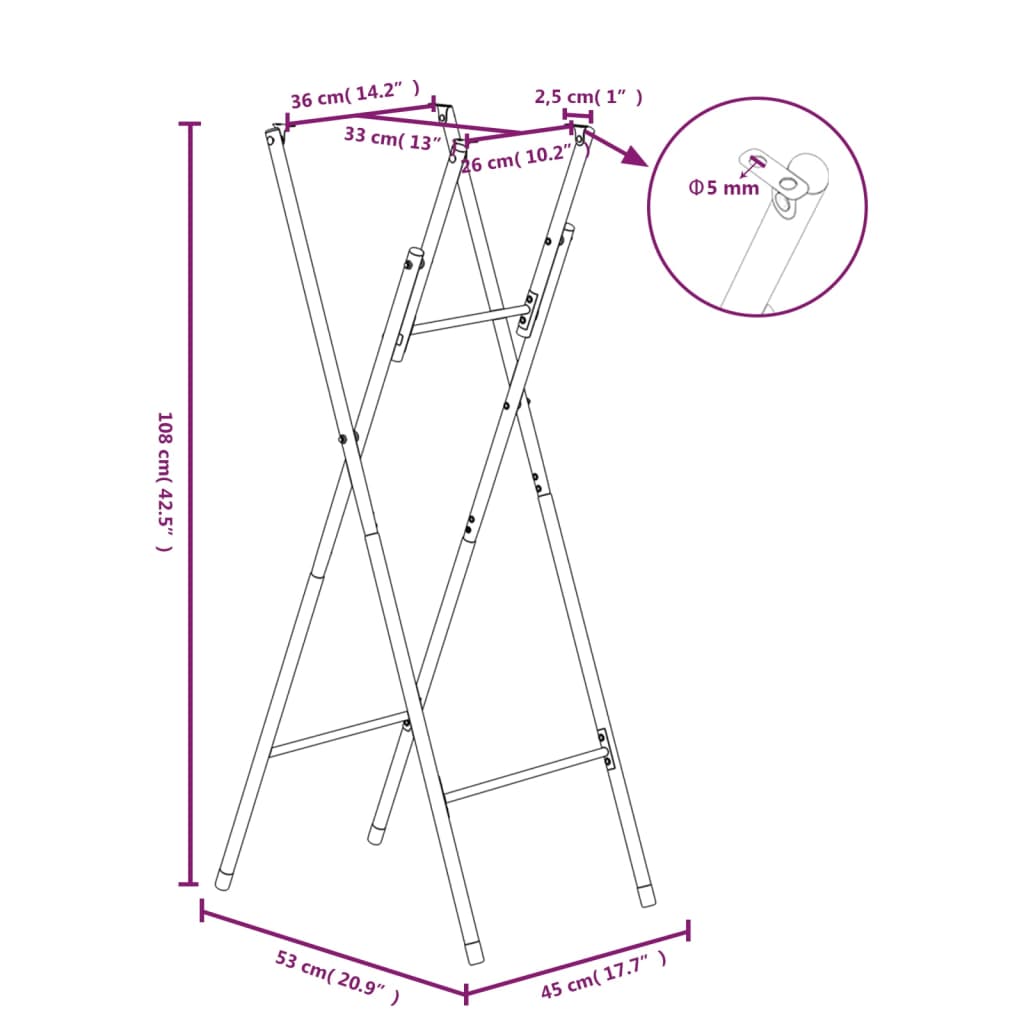 Skládací Nohy K Barovému Stolu Stříbrné 45X53X108 Cm Ocel