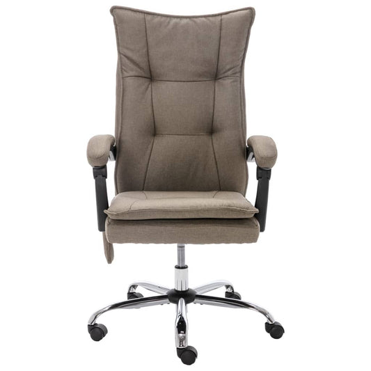 Masážní Kancelářská Židle Taupe Textil