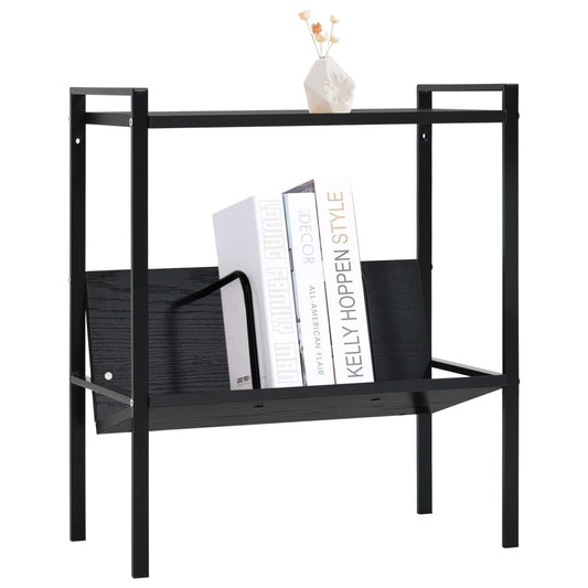 Knihovna Se 2 Policemi Černá 52 X 28 X 59 Cm Kompozitní Dřevo
