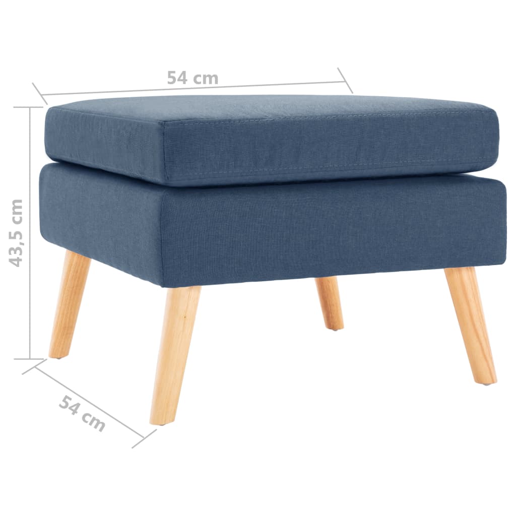 Podnožka Modrá Textil