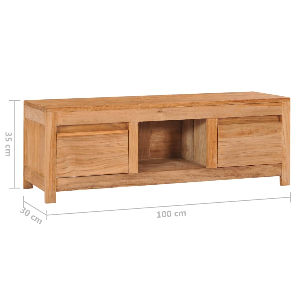 Tv Stolek 100 X 30 X 35 Cm Masivní Teakové Dřevo