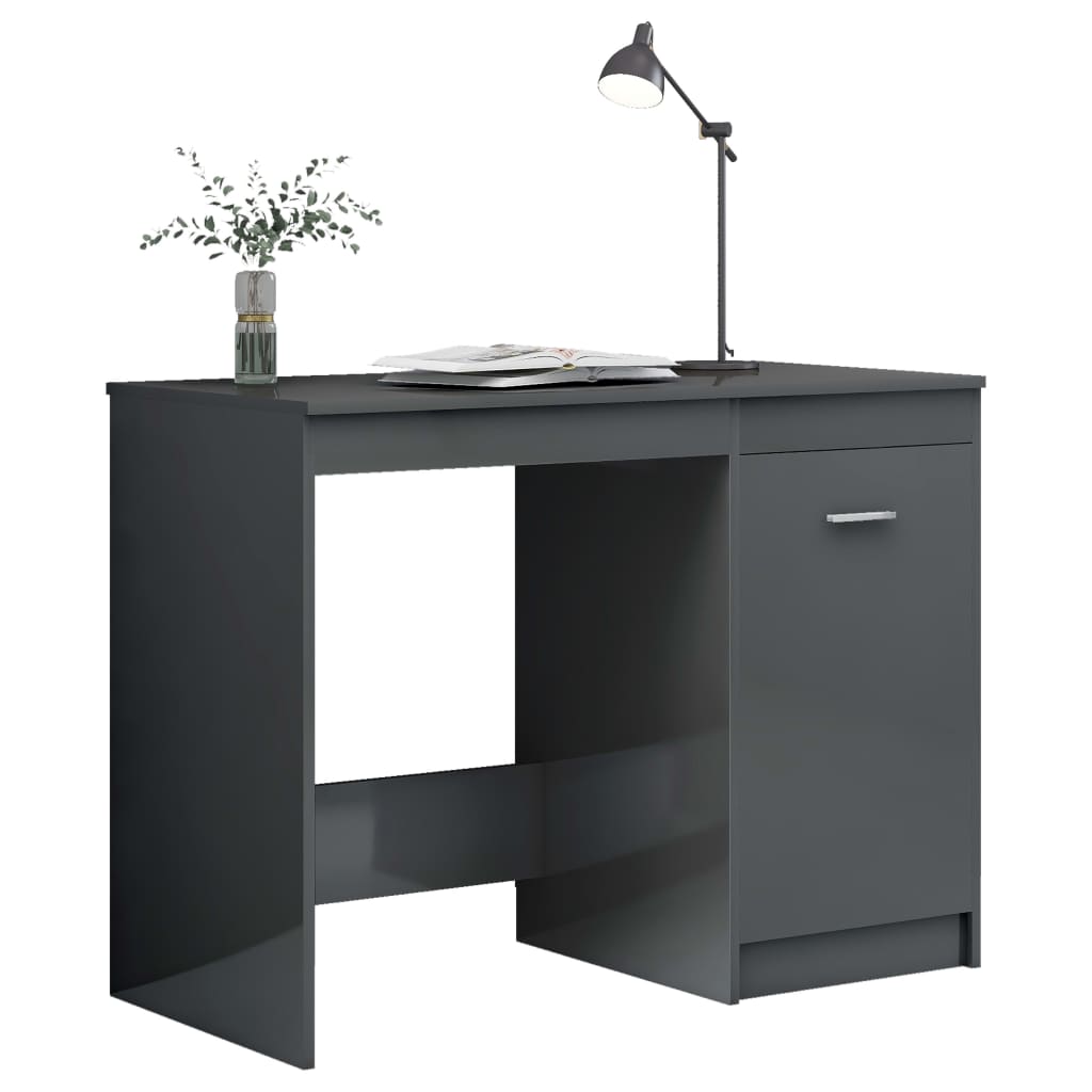 Psací Stůl Černý S Vysokým Leskem 100 X 50 X 76 Cm Dřevotříska