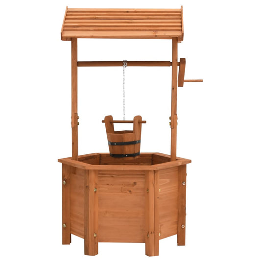 Zahradní Truhlík Studna 40 X 40 X 84 Cm Jedlové Dřevo