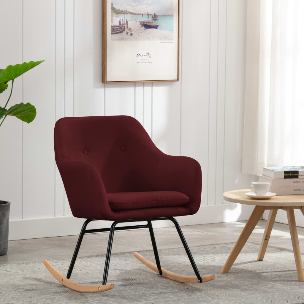 Houpací Křeslo Modré Textil