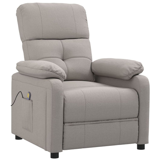 Masážní Křeslo Taupe Textil
