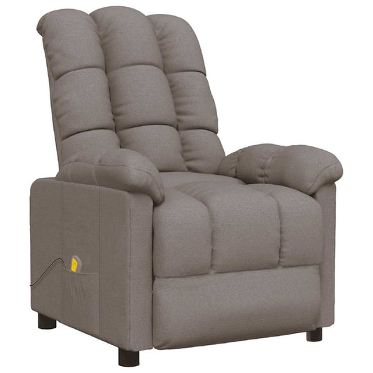 Masážní Křeslo Taupe Textil