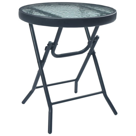 3Dílný Bistro Set Černý Ocel