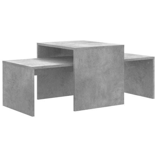 Set Konferenčních Stolků Betonově Šedý 100X48X40 Cm Kompozit