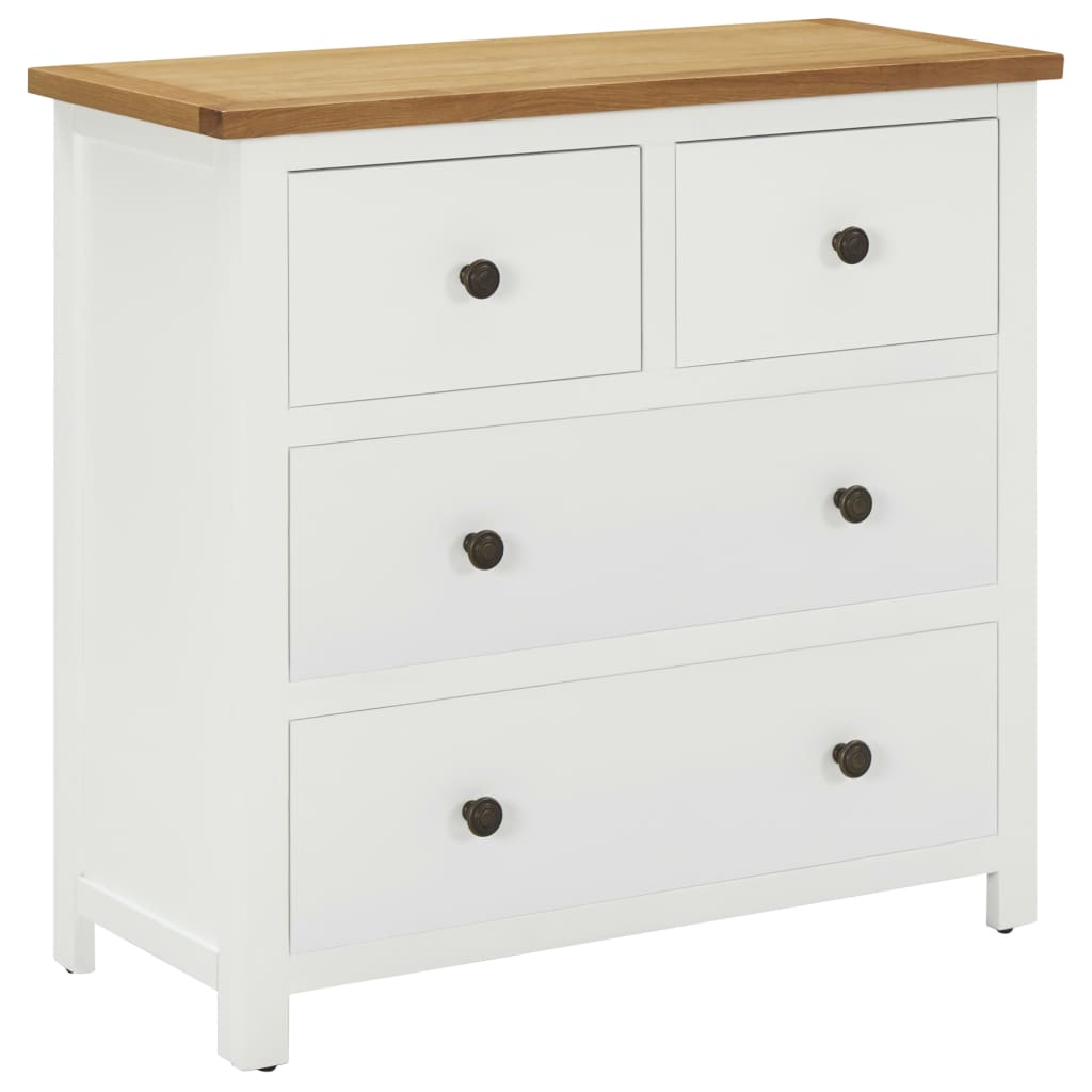 Komoda Se Zásuvkami 80 X 35 X 75 Cm Masivní Dubové Dřevo
