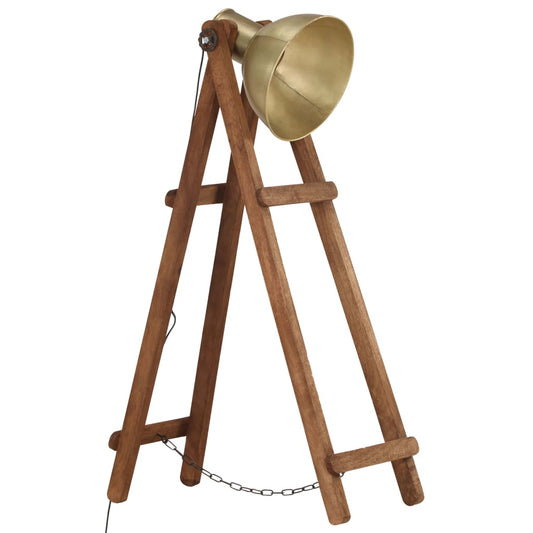 Stojací Lampa Ná E27 Masivní Mangovníkové Dřevo