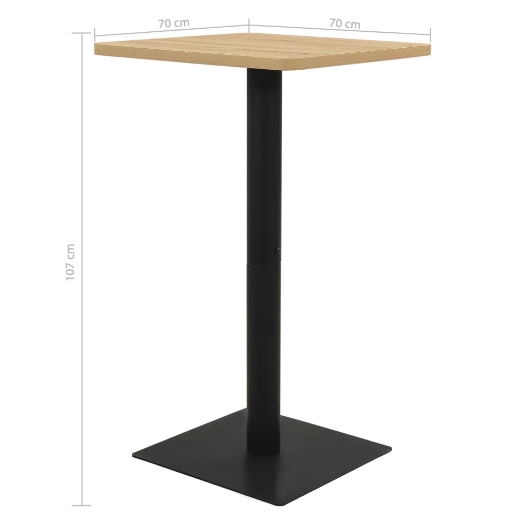 Bistro Stolek Barva Dub 70 X 70 X 107 Cm