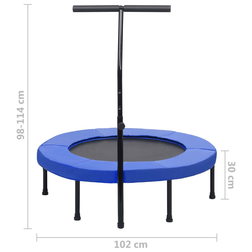 Fitness Trampolína S Rukojetí A Bezpečnostní Podložkou 102 Cm