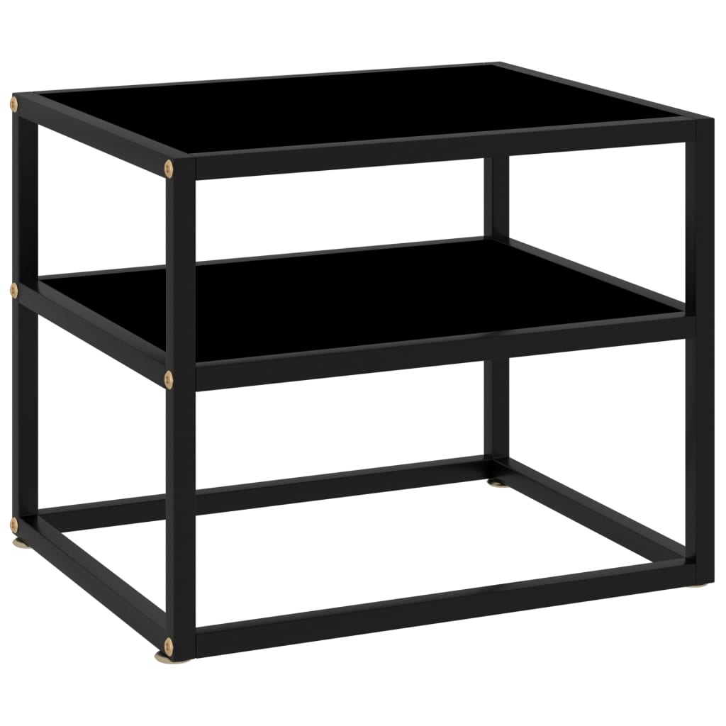 322854 Console Table Black Tempered Glass
