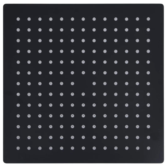Dešťová Sprchová Hlavice Nerezová Ocel 30X30 Cm Čtvercová Černá