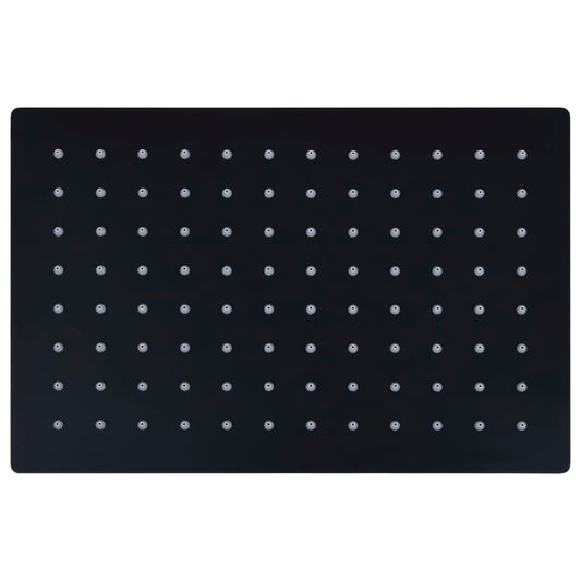 Sprchová Hlavice Nerezová Ocel 30 X 20 Cm Obdélníková Černá