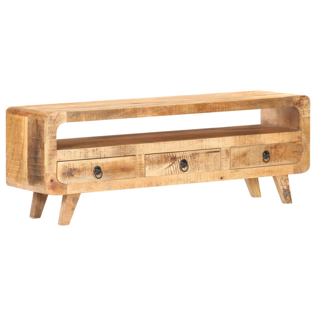 Tv Stolek 117 X 30 X 41 Cm Masivní Hrubé Mangovníkové Dřevo