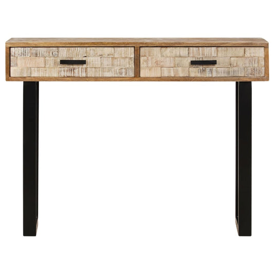 Konzolový Stolek 100 X 30 X 75 Cm Masivní Mangovníkové Dřevo