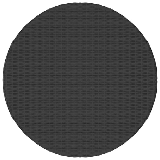 Čajový Stolek Černý 68 X 68 X 30 Cm Polyratan