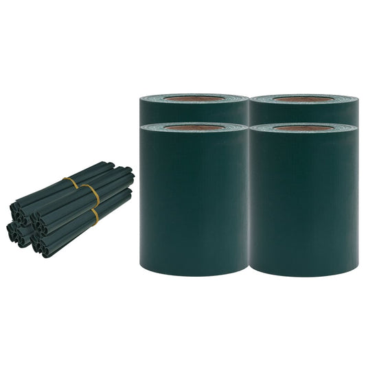 Stínící Plotové Fólie 4 Ks Pvc 35 X 0,19 M Matově Zelené