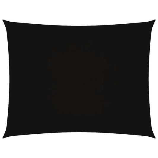 Stínící Plachta Oxfordská Látka Obdélníková 3,5 X 5 M Černá Černá