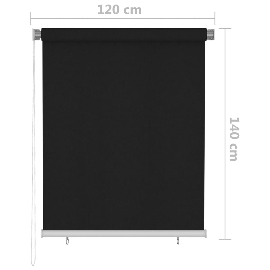 Venkovní Roleta 125 (Š) X 140 (V) Cm Černá