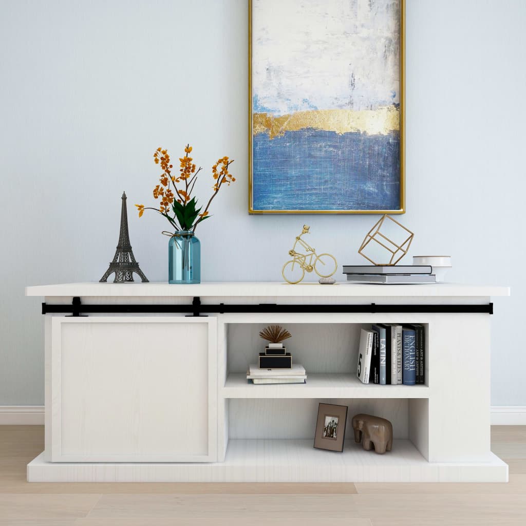 Kování Pro Posuvné Dveře Skříně Uhlíková Ocel Černá