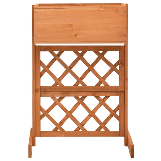 Zahradní Truhlík S Treláží Oranžový 45X30X74 Cm Masivní Jedle