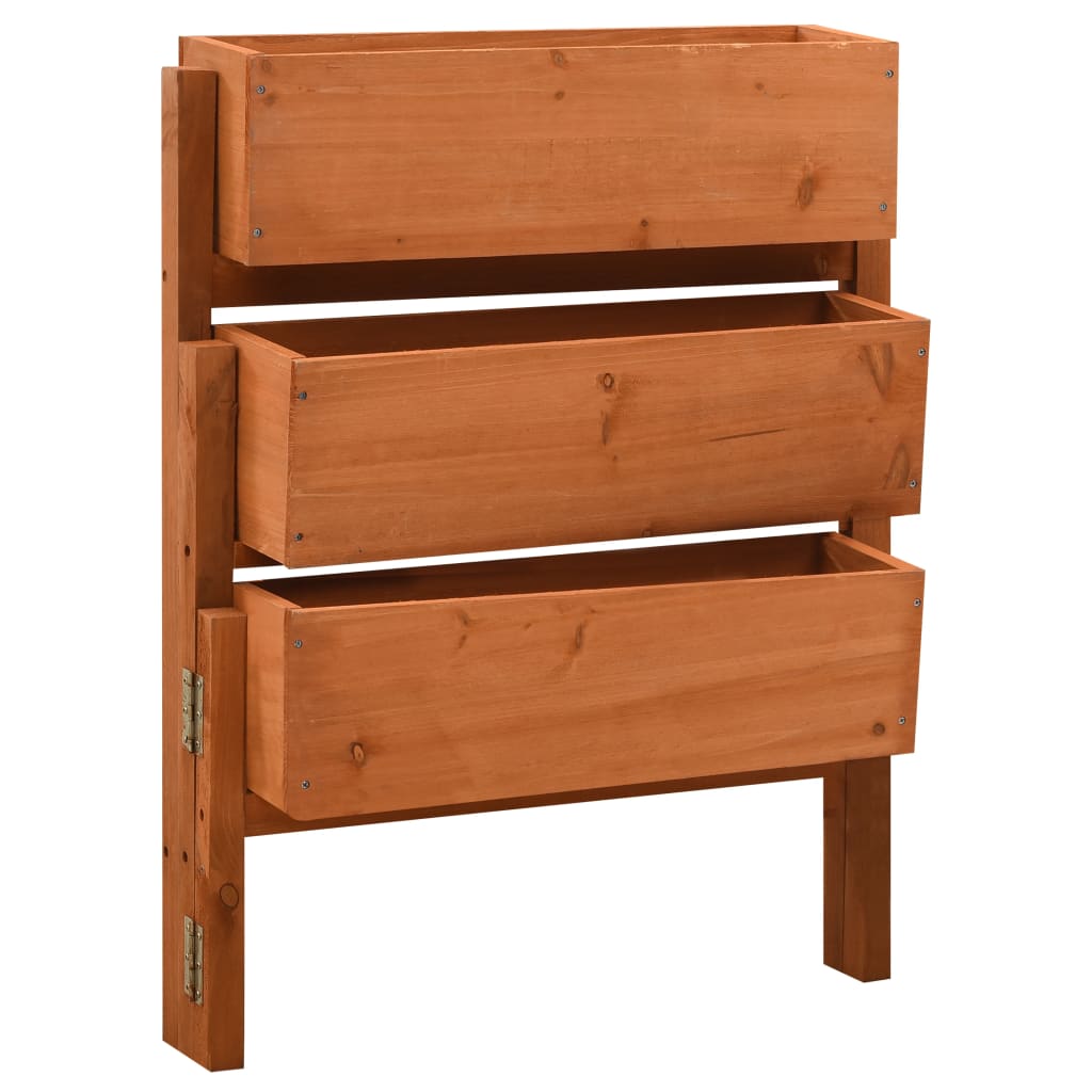 Zahradní Truhlík Skládací Šedý 60 X 14 X 75 Cm Masivní Jedle