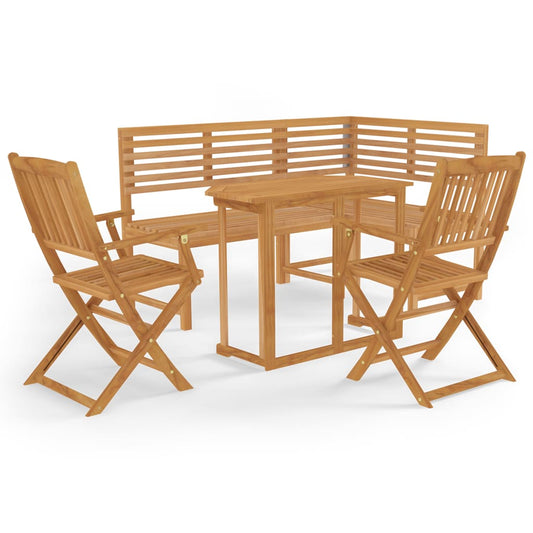 4Dílný Bistro Set Masivní Akáciové Dřevo