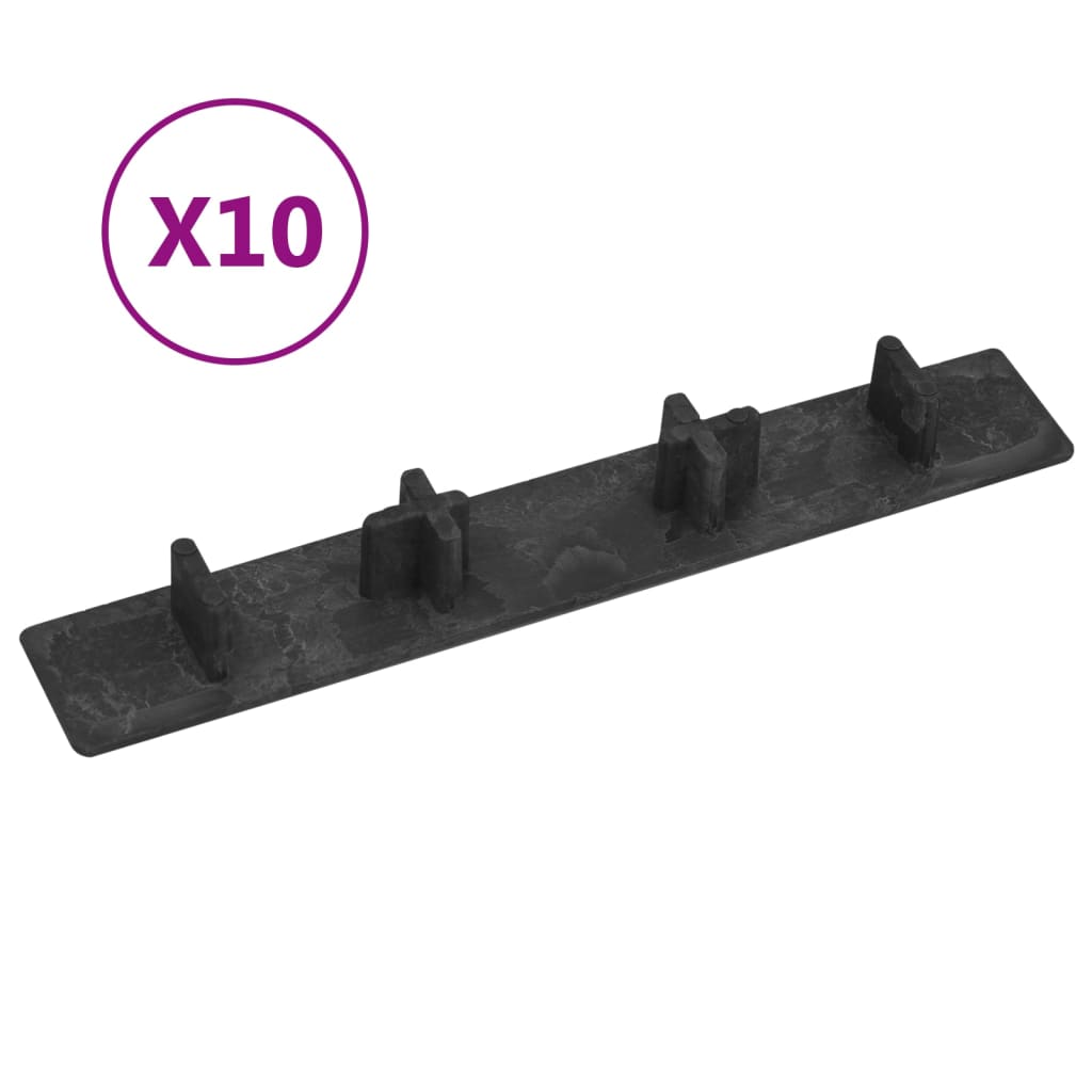 Koncové Krytky 10 Ks Hnědé Plast
