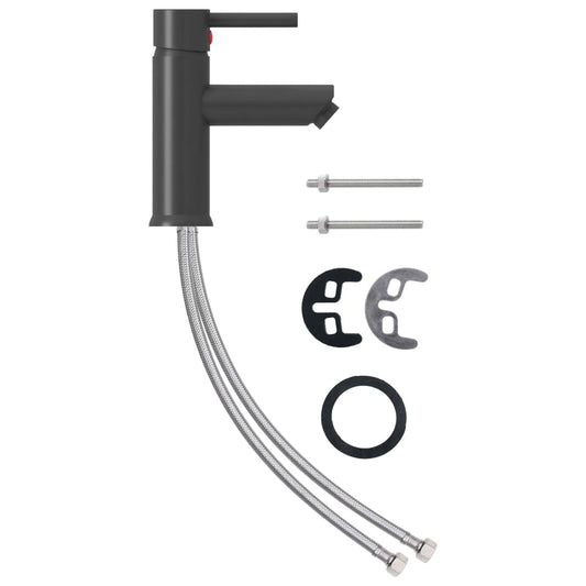 Koupelnová Umyvadlová Vodovodní Baterie Šedá 130 X 176 Mm