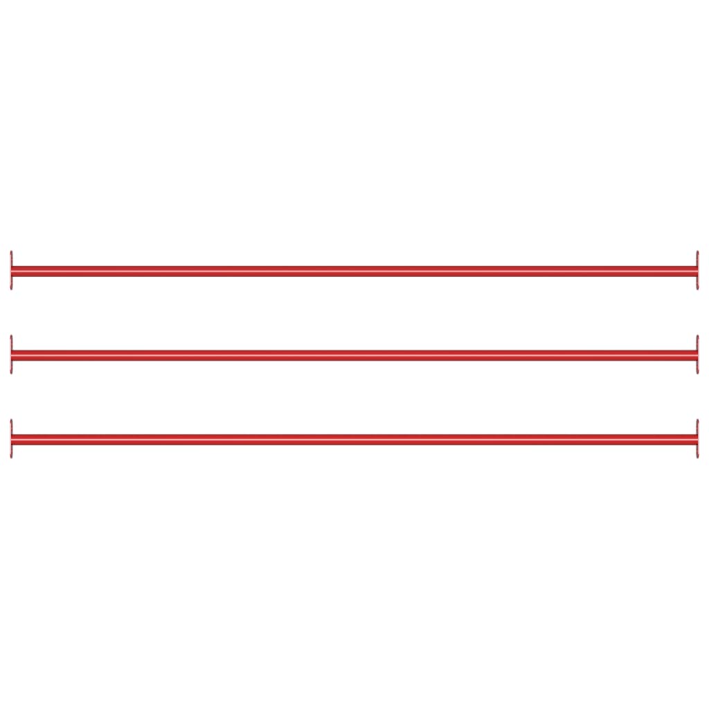 Hrazdové Tyče 2 Ks 125 Cm Ocelové Červené