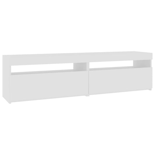 Tv Skříňky S Led Osvětlením 2 Ks Bílé 75 X 35 X 40 Cm